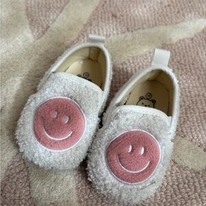Cozy Pink and White baby Slippers